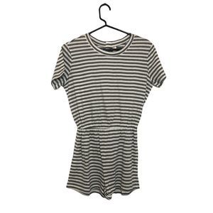 NWOT American Apparel Grey Striped Romper Sz S